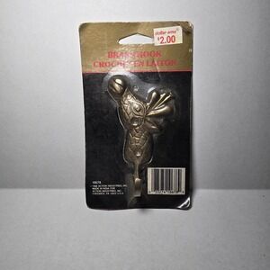 Vintage Brass GIRAFFE Single Hook Wall Hanger 4 x 2.5"  1988 Action Industries
